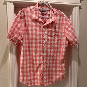 Old Navy Red and White Plaid Casual Shirt